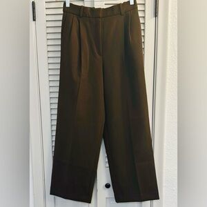 Aritzia Babaton Brown Collins Wide-Leg Pants